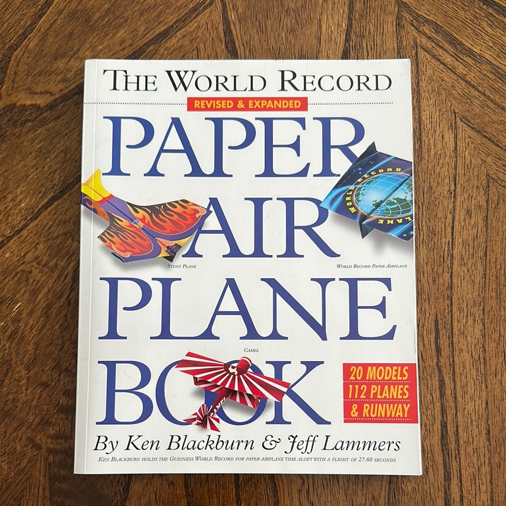 Paper Airplane Book with World Record Design